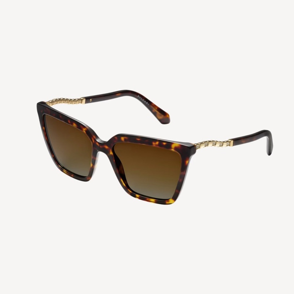 NWT Bvlgari Serpenti Oversized Tortoise Sunglasses w Brown Lenses - Picture 6 of 10